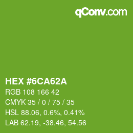 Farbcode: HEX #6CA62A | qconv.com