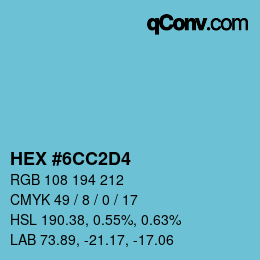 Color code: HEX #6CC2D4 | qconv.com