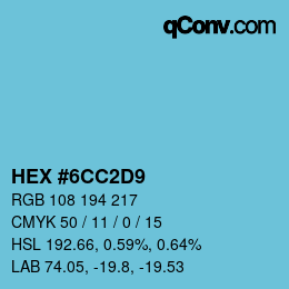 Color code: HEX #6CC2D9 | qconv.com