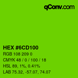 Color code: HEX #6CD100 | qconv.com