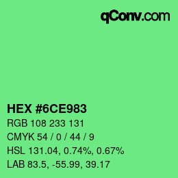 Color code: HEX #6CE983 | qconv.com