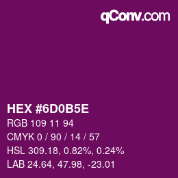 Código de color: HEX #6D0B5E | qconv.com