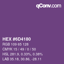 Color code: HEX #6D4180 | qconv.com