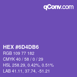 Color code: HEX #6D4DB6 | qconv.com