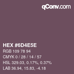 Código de color: HEX #6D4E5E | qconv.com