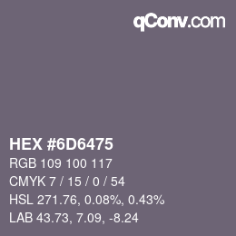 Color code: HEX #6D6475 | qconv.com