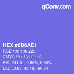 Color code: HEX #6D6AE1 | qconv.com