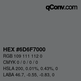 Color code: HEX #6D6F7000 | qconv.com