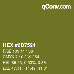 Color code: HEX #6D7524 | qconv.com
