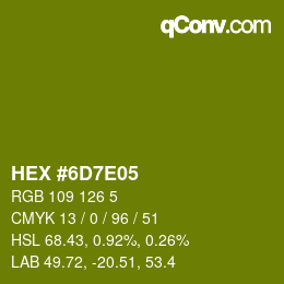 Color code: HEX #6D7E05 | qconv.com