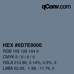 Color code: HEX #6D7E9000 | qconv.com