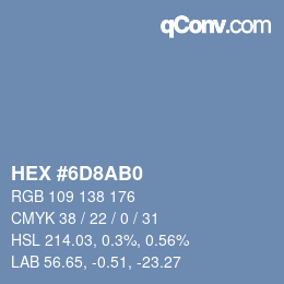 Color code: HEX #6D8AB0 | qconv.com