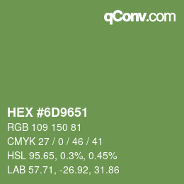 Color code: HEX #6D9651 | qconv.com