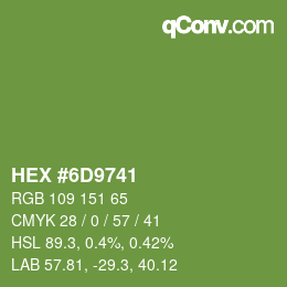 カラーコード: HEX #6D9741 | qconv.com