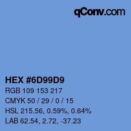 Color code: HEX #6D99D9 | qconv.com