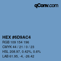 Color code: HEX #6D9AC4 | qconv.com