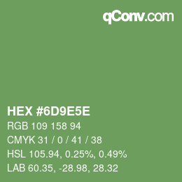 Código de color: HEX #6D9E5E | qconv.com