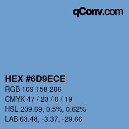 Code couleur: HEX #6D9ECE | qconv.com