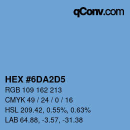 Color code: HEX #6DA2D5 | qconv.com