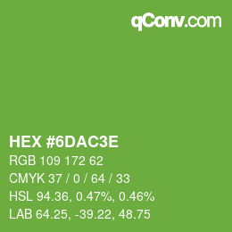 Farbcode: HEX #6DAC3E | qconv.com