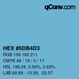 Color code: HEX #6DB4D3 | qconv.com - big