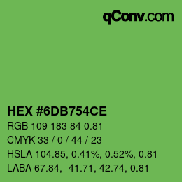 Código de color: HEX #6DB754CE | qconv.com
