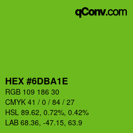 Color code: HEX #6DBA1E | qconv.com