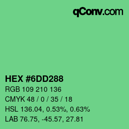Color code: HEX #6DD288 | qconv.com