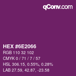 Color code: HEX #6E2066 | qconv.com