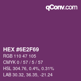Código de color: HEX #6E2F69 | qconv.com