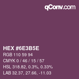 Código de color: HEX #6E3B5E | qconv.com