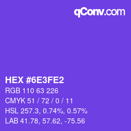 Color code: HEX #6E3FE2 | qconv.com