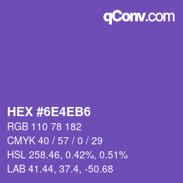 Color code: HEX #6E4EB6 | qconv.com