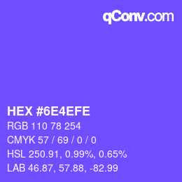 Color code: HEX #6E4EFE | qconv.com