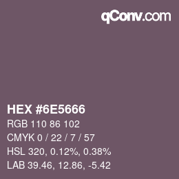 Color code: HEX #6E5666 | qconv.com