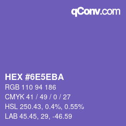 Color code: HEX #6E5EBA | qconv.com