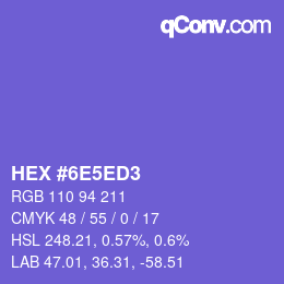 Color code: HEX #6E5ED3 | qconv.com
