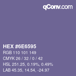 Color code: HEX #6E6595 | qconv.com