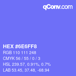 Color code: HEX #6E6FF8 | qconv.com