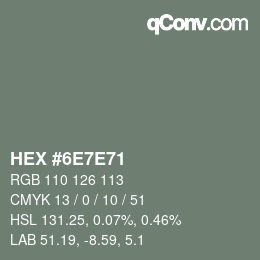 Código de color: HEX #6E7E71 | qconv.com