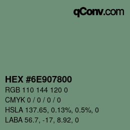 Color code: HEX #6E907800 | qconv.com