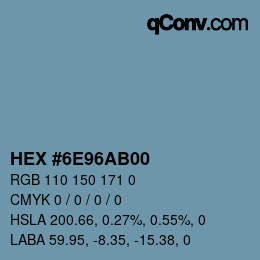 Color code: HEX #6E96AB00 | qconv.com