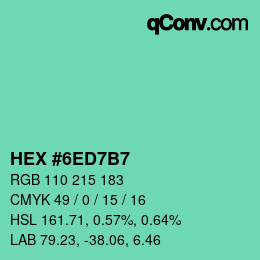 Color code: HEX #6ED7B7 | qconv.com