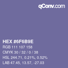 Código de color: HEX #6F6B9E | qconv.com