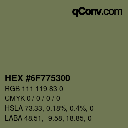 Color code: HEX #6F775300 | qconv.com