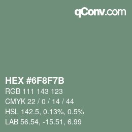 Código de color: HEX #6F8F7B | qconv.com