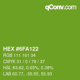 Color code: HEX #6FA122 | qconv.com