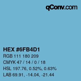 Color code: HEX #6FB4D1 | qconv.com