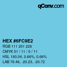 Color code: HEX #6FC9E2 | qconv.com