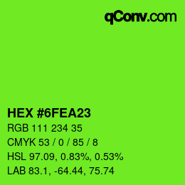 Color code: HEX #6FEA23 | qconv.com